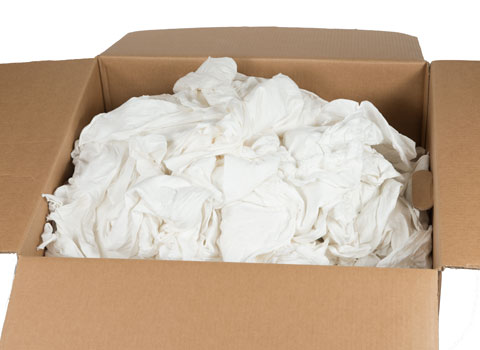 Premium Cotton Tshirt Rags - Bulk - 40 pound box.