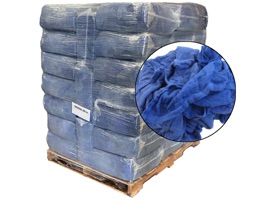 Blue Recycled Surgical Huck Rags - 50 Anti-Slip 20lb Bags at RagLady.com