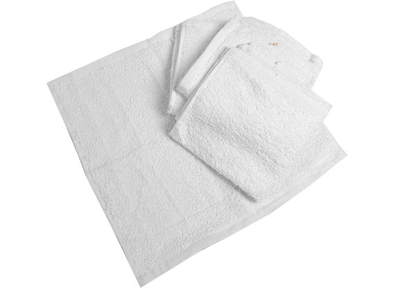 Bulk White Cleaning Rags - One Side Terry, One Side Smooth, Package Options
