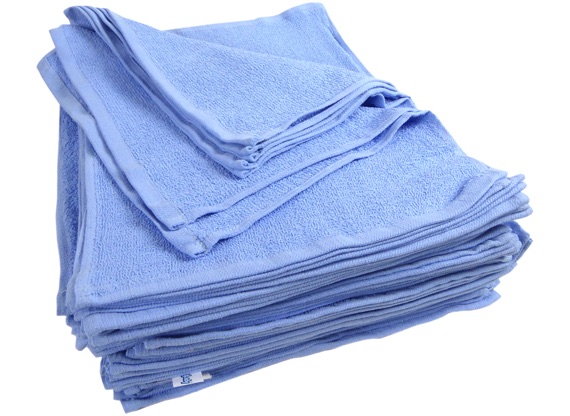 Blue Terry Bar Mop Towels 15x18 at RagLady.com
