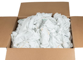 Recycled White Cotton Rags at RagLady.com