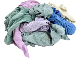 Recycled Non-White Cotton Rags 18x18 at RagLady.com