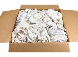 Recycled White T-Shirt Rags at RagLady.com