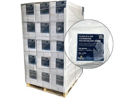 Polyester Lint Free Cleanroom Wipes 12x12 - 24 Cases at RagLady.com